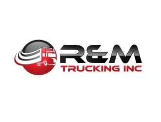 R&M Trucking Inc logo design by 21082