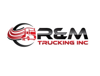 R&M Trucking Inc logo design by 21082