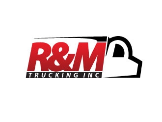 R&M Trucking Inc logo design by 21082