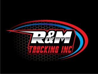 R&M Trucking Inc logo design by REDCROW
