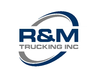 R&M Trucking Inc logo design by nikkl