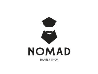 Nomad BarberShop logo design by Mihaela