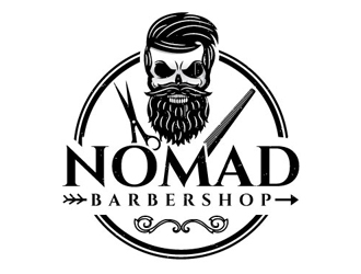 Nomad BarberShop logo design by gogo