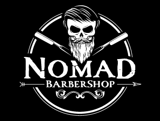 Nomad BarberShop logo design by REDCROW