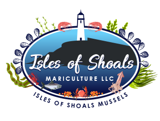 Isles of Shoals Mariculture LLC logo design by BeDesign
