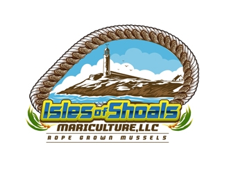 Isles of Shoals Mariculture LLC logo design by DreamLogoDesign