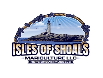 Isles of Shoals Mariculture LLC logo design by DreamLogoDesign