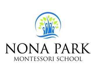 Nona Park Montessori School logo design by jetzu