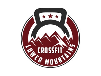 Crossfit lower mountains logo design by Benok