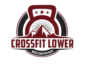 Crossfit lower mountains logo design by Benok