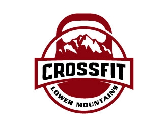 Crossfit lower mountains logo design by DesignPal