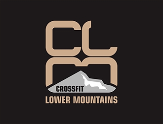 Crossfit lower mountains logo design by gitzart