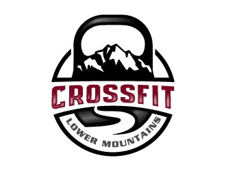 Crossfit lower mountains logo design by DesignPal