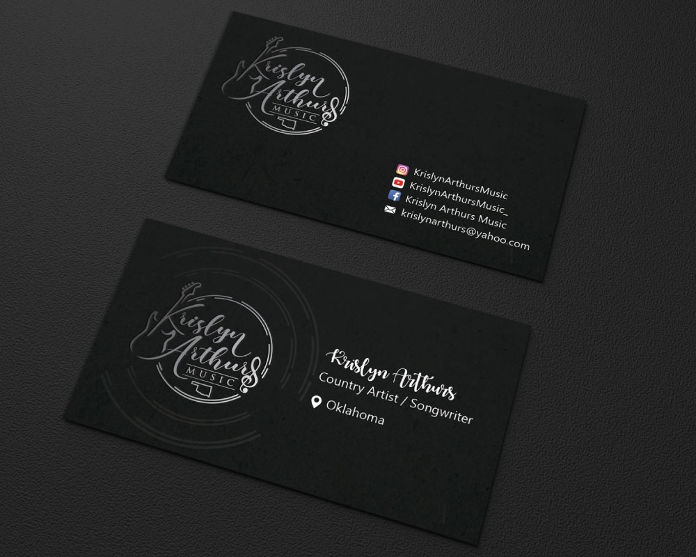 Krislyn Arthurs Music logo design by Boomstudioz