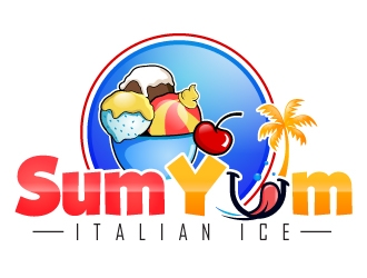 Sum Yum Italian Ice logo design by Suvendu