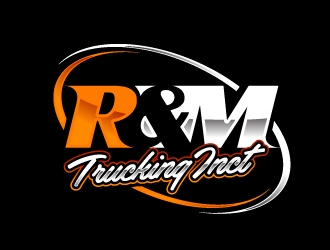R&M Trucking Inc logo design by REDCROW