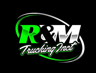 R&M Trucking Inc logo design by REDCROW