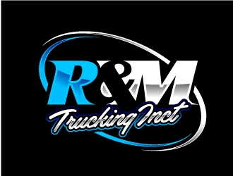 R&M Trucking Inc logo design by REDCROW