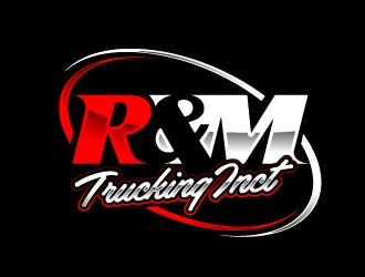 R&M Trucking Inc logo design by REDCROW