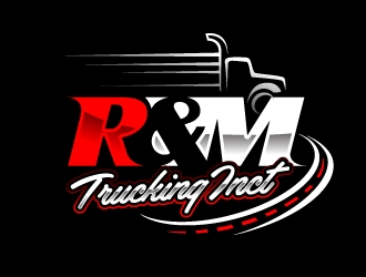 R&M Trucking Inc logo design by REDCROW