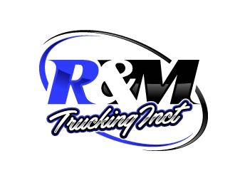 R&M Trucking Inc logo design by REDCROW
