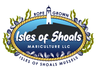 Isles of Shoals Mariculture LLC logo design by BeDesign