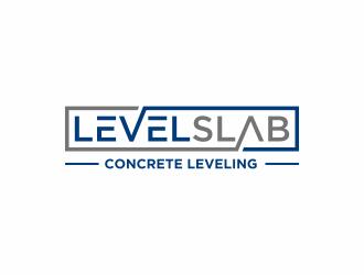 LevelSlab Concrete Leveling logo design by santrie