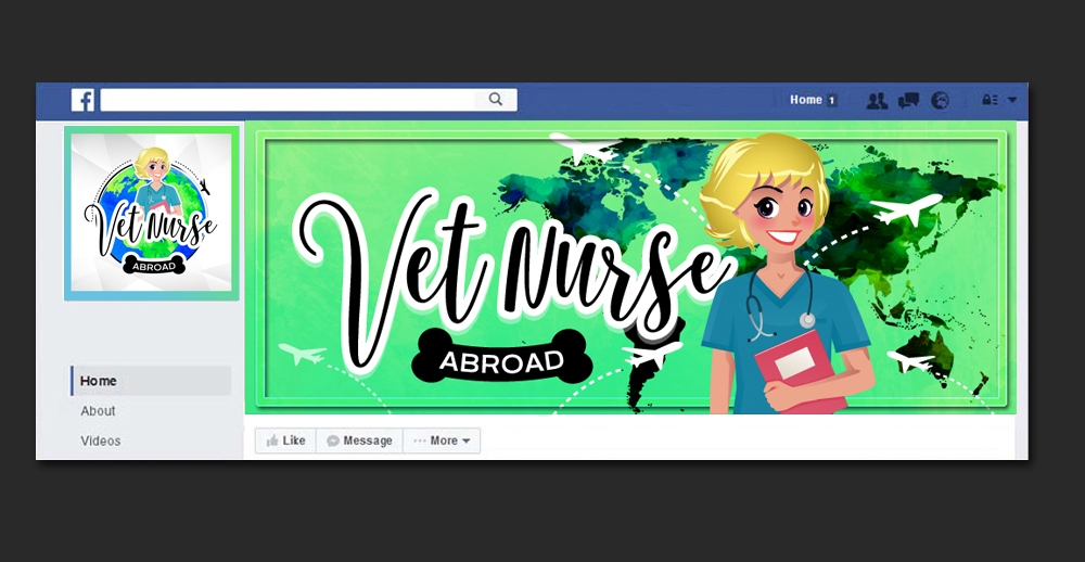 Vet Nurse Abroad logo design by DreamLogoDesign