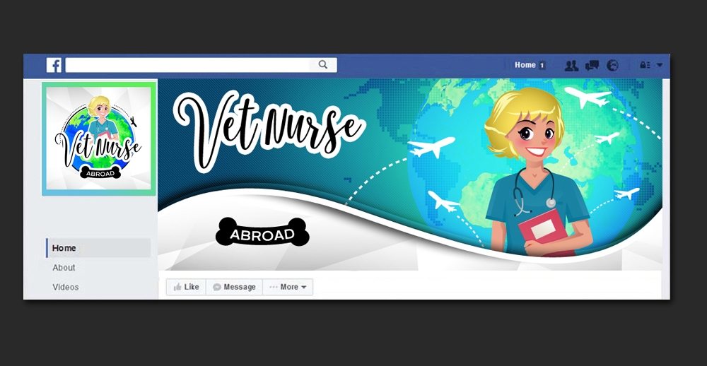 Vet Nurse Abroad logo design by DreamLogoDesign