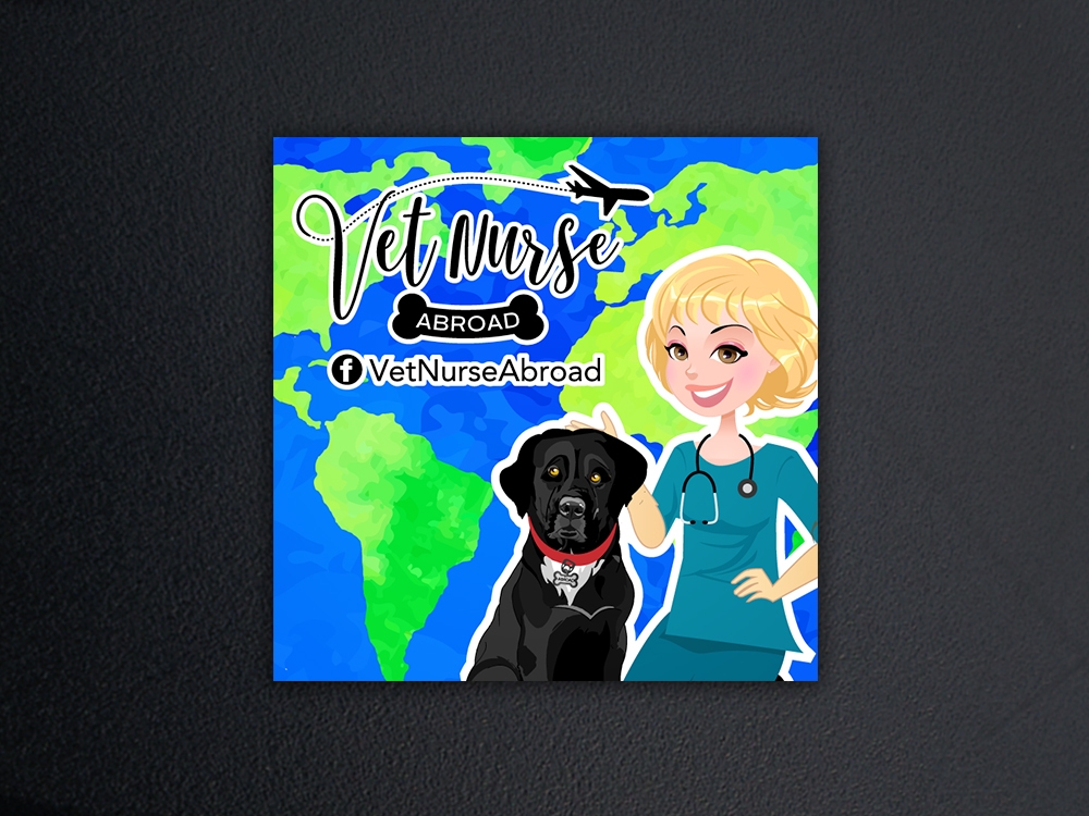 Vet Nurse Abroad logo design by KHAI