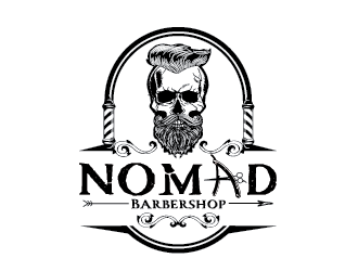 Nomad BarberShop logo design by SiliaD