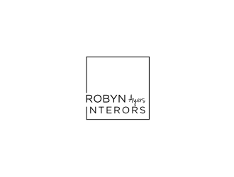 Robyn Ayers Interors logo design by Barkah