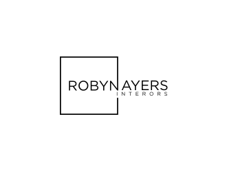 Robyn Ayers Interors logo design by Barkah