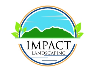 Impact landscaping logo design by jetzu