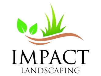 Impact landscaping logo design by jetzu