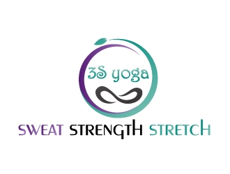 3S yoga (sweat, strength stretch) logo design by Dawnxisoul393