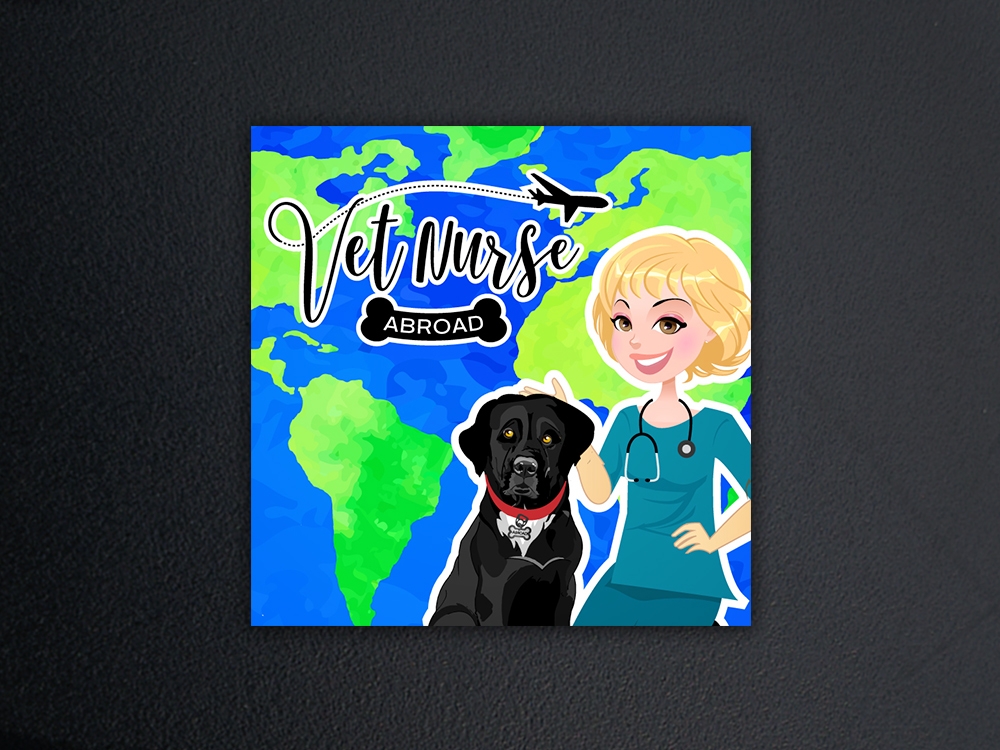 Vet Nurse Abroad logo design by KHAI