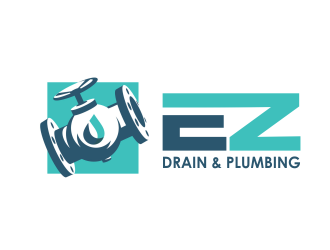 EZ Drain & Plumbing logo design by ROSHTEIN