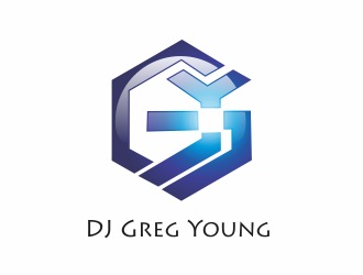DJ Greg Young logo design by up2date