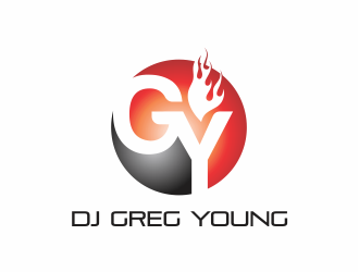 DJ Greg Young logo design by up2date