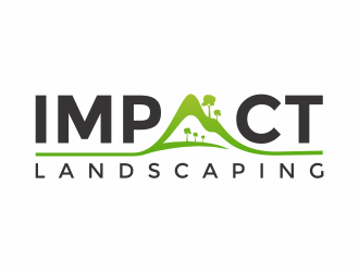 Impact landscaping logo design by mutafailan