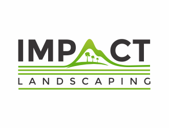 Impact landscaping logo design by mutafailan