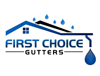 First Choice Gutters /  logo design by Dawnxisoul393