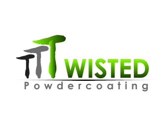 Twisted Powdercoating logo design by Dawnxisoul393