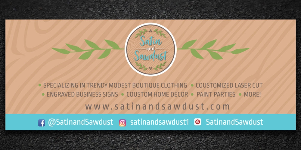 Satin and Sawdust logo design by Boomstudioz