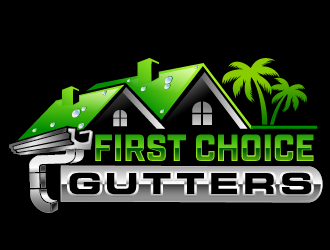 First Choice Gutters /  logo design by THOR_