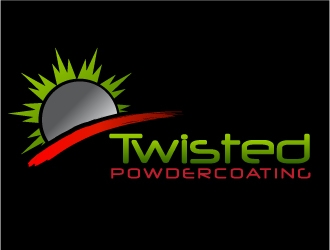 Twisted Powdercoating logo design by Dawnxisoul393