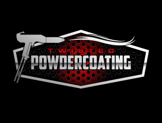 Twisted Powdercoating logo design by torresace
