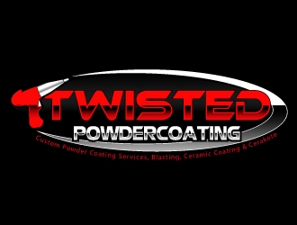 Twisted Powdercoating logo design by ZQDesigns