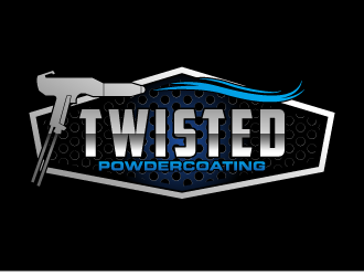 Twisted Powdercoating logo design by torresace